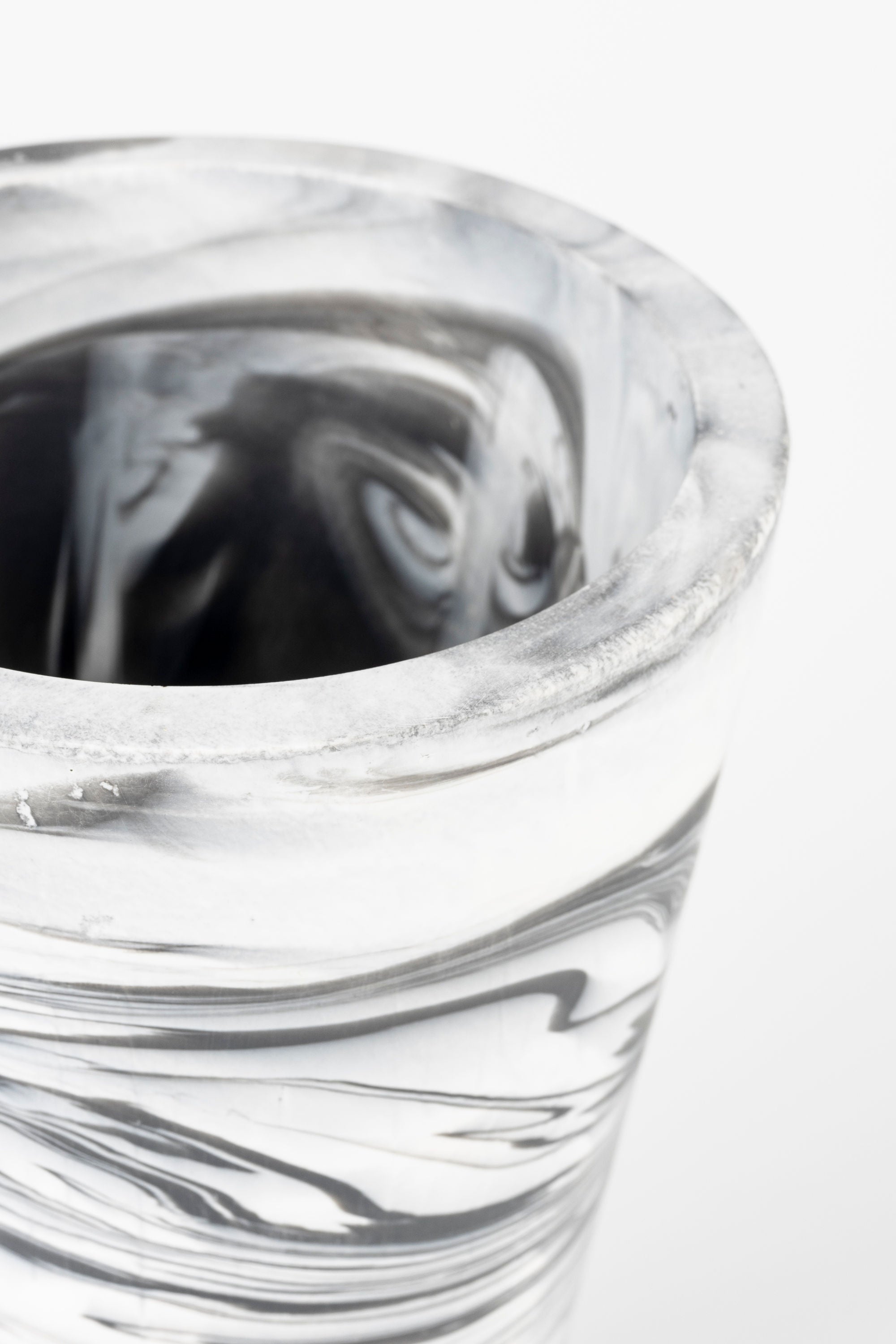 Zuiver Conic Black & White Marble Effect Vase Medium